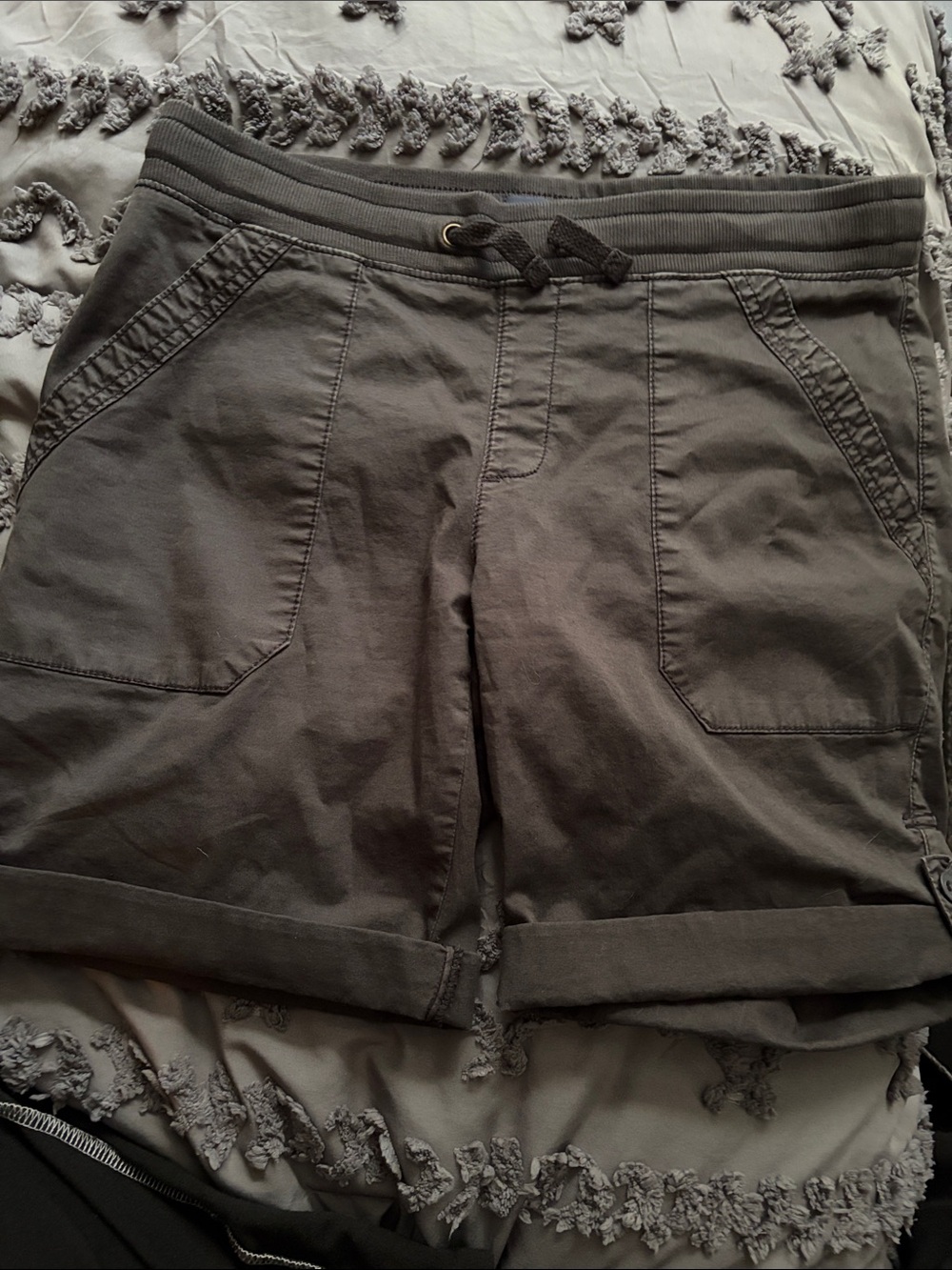 Denver Hayes Gray Casual Drawstring Bermuda Shorts
